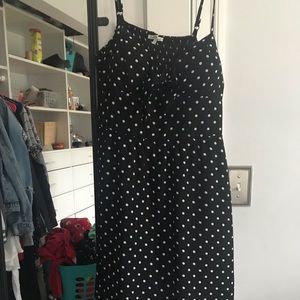 Black and white polkadot dress